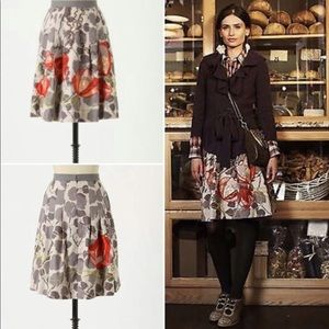 FLOREAT Floral Skirt Anthropologie Size 0